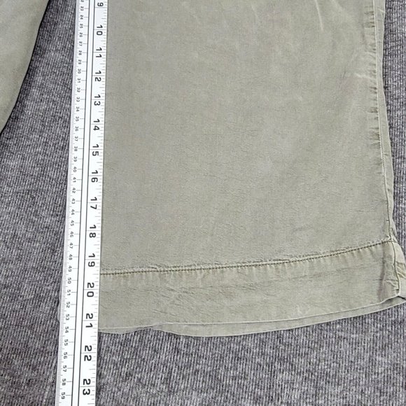 American Eagle Pants Womens 6 Green High Waist Wide Leg Paper Bag Crop - Picture 6 of 12